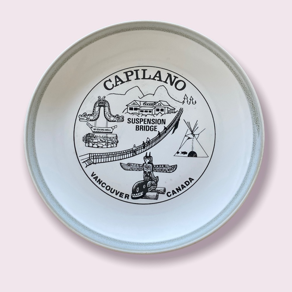 VINTAGE Capilano Suspension Bridge Vancouver Canada RARE Collectors Plate